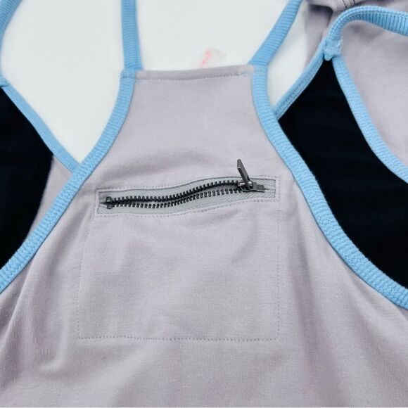 NWT Free People Movement Jumpsuit Overall Oversized Color Block Size S - Picture 7 of 12